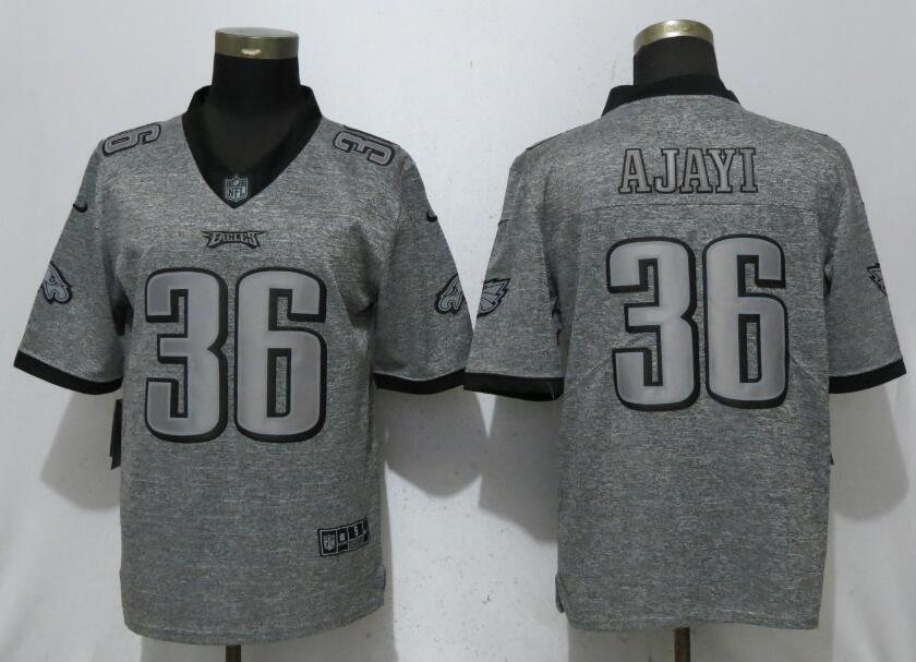 Men Philadelphia Eagles #36 Ajayi Gray Vapor Untouchable Stitched Gridiron Limited Nike NFL Jerseys